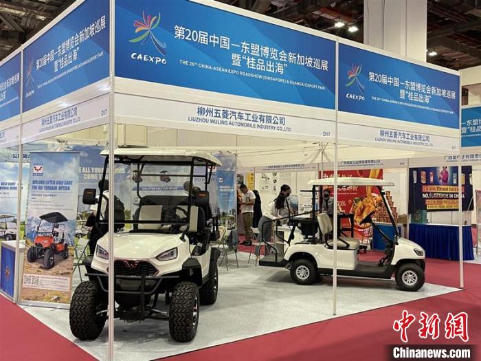 圖為廣西新能源電動(dòng)車產(chǎn)品展示區(qū)?！V西商務(wù)廳供圖